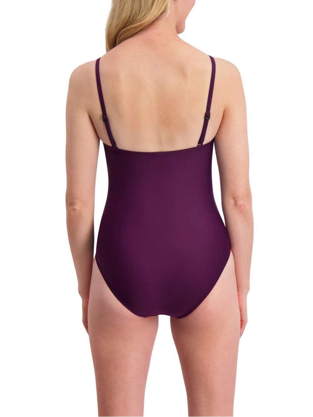 DKNY Plum Halter One-Piece Swimsuit - Women - Picture 4 of 6